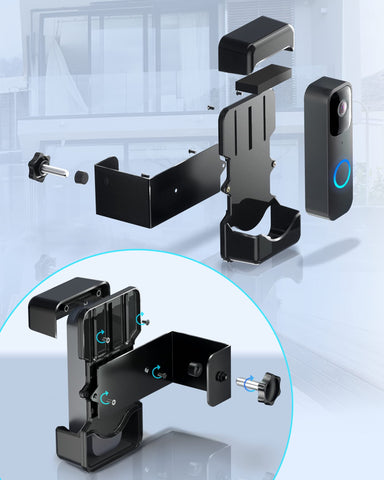 COOLWUFAN wired-compatible doorbell mount with wire access