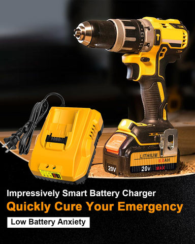 COOMYXIN DCB112 user guide illustrating quick battery installation