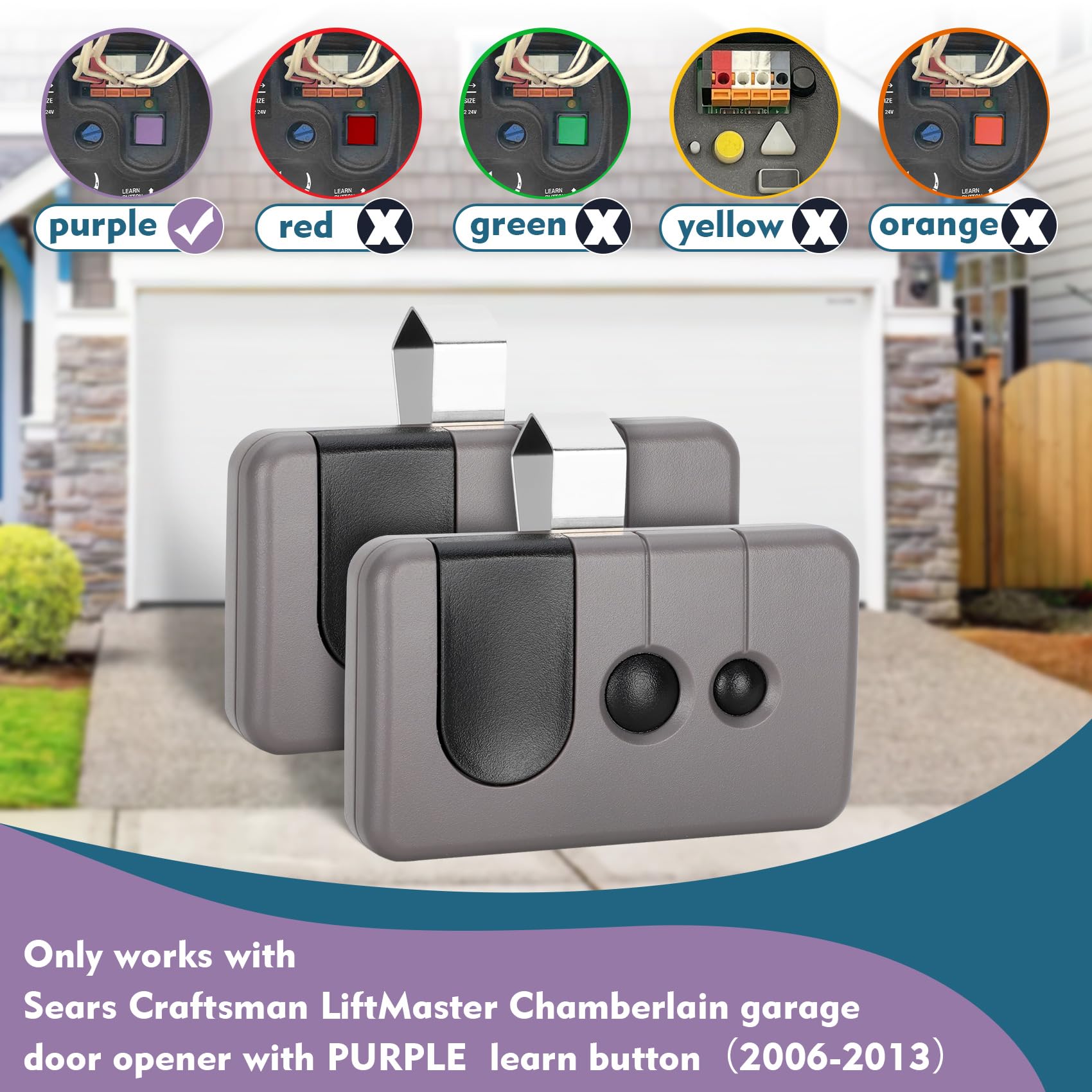 Cooouds remote supporting Craftsman, LiftMaster, and Chamberlain compatibility.