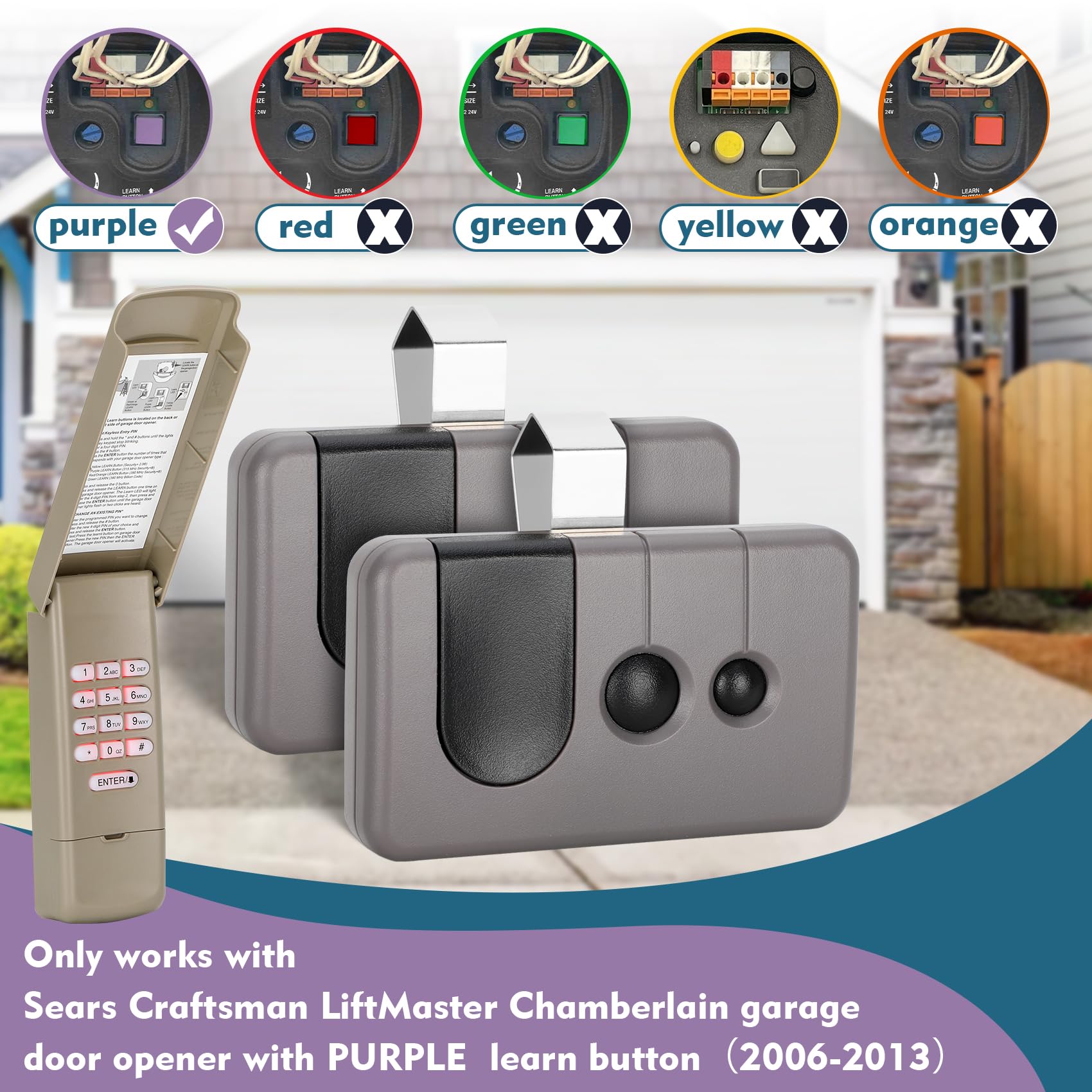 Cooouds garage door keypad enabling convenient entry with compatible openers