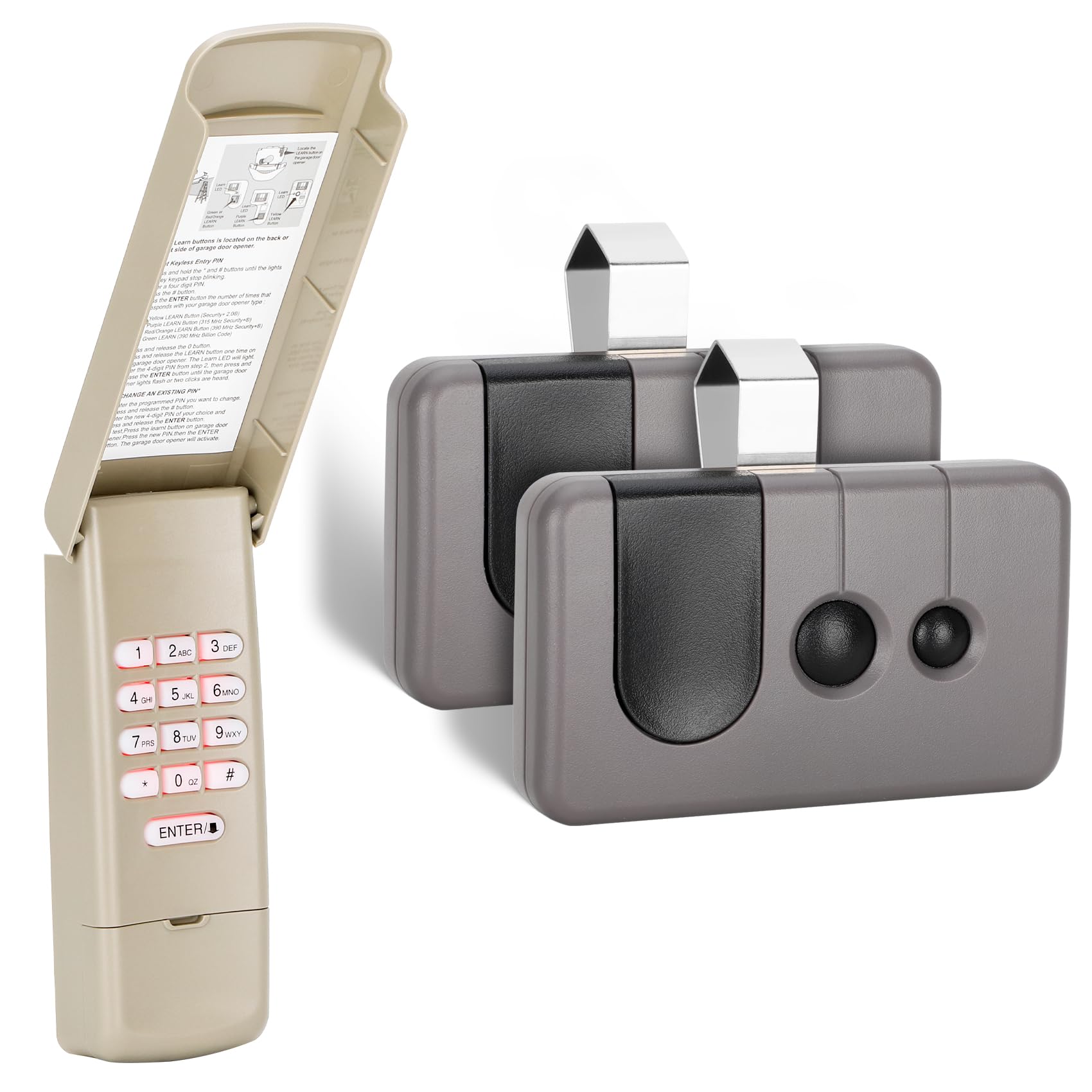 Cooouds two-pack remote controls multiple garage doors for easier access