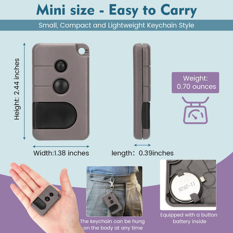 Cooouds remote with keychain attached for portable use
