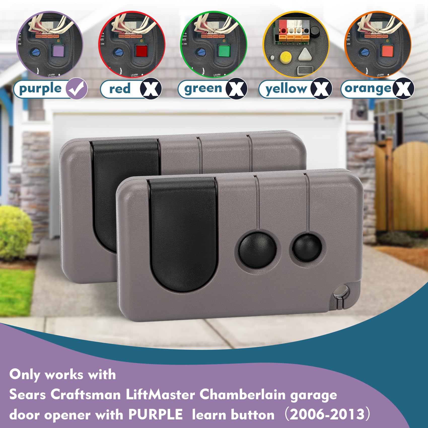 Cooouds Sears Craftsman remote back view showing compatibility marks