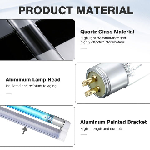 COOSPIDER 6W UV-C lamp inside a refrigerator for interior sanitation.