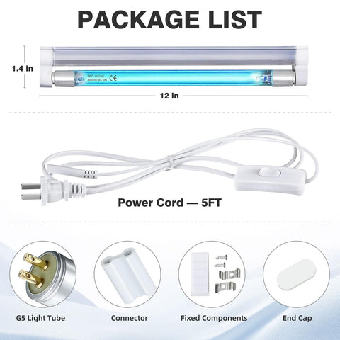 COOSPIDER 6W UV-C lamp for toy storage areas to reduce microbes.