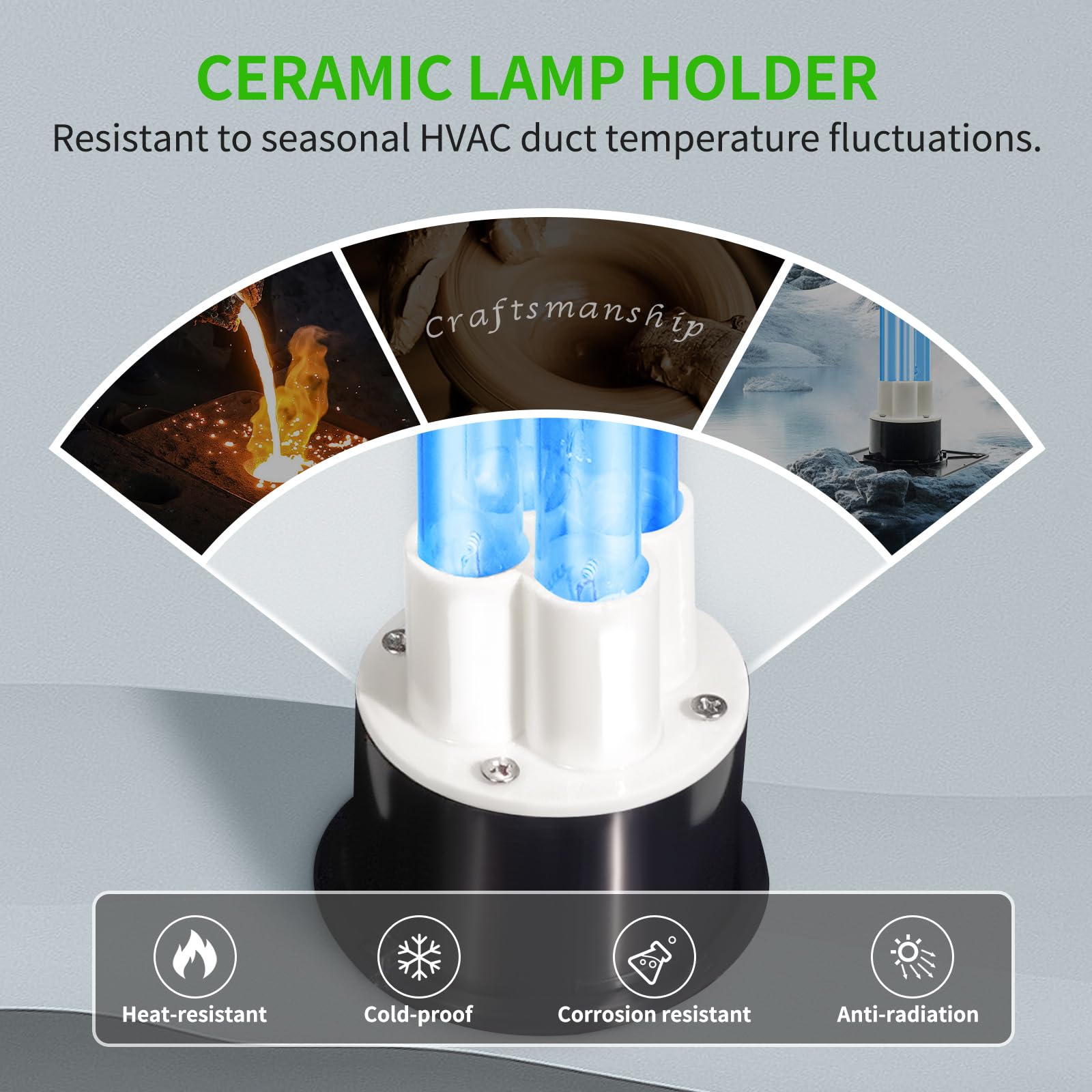 COOSPIDER UV 80W base-turn design simplifies bulb replacement.