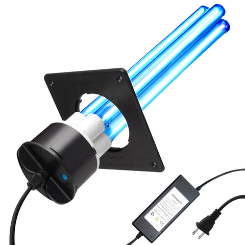 COOSPIDER UV 80W lamp base for HVAC systems, sturdy housing for long life.