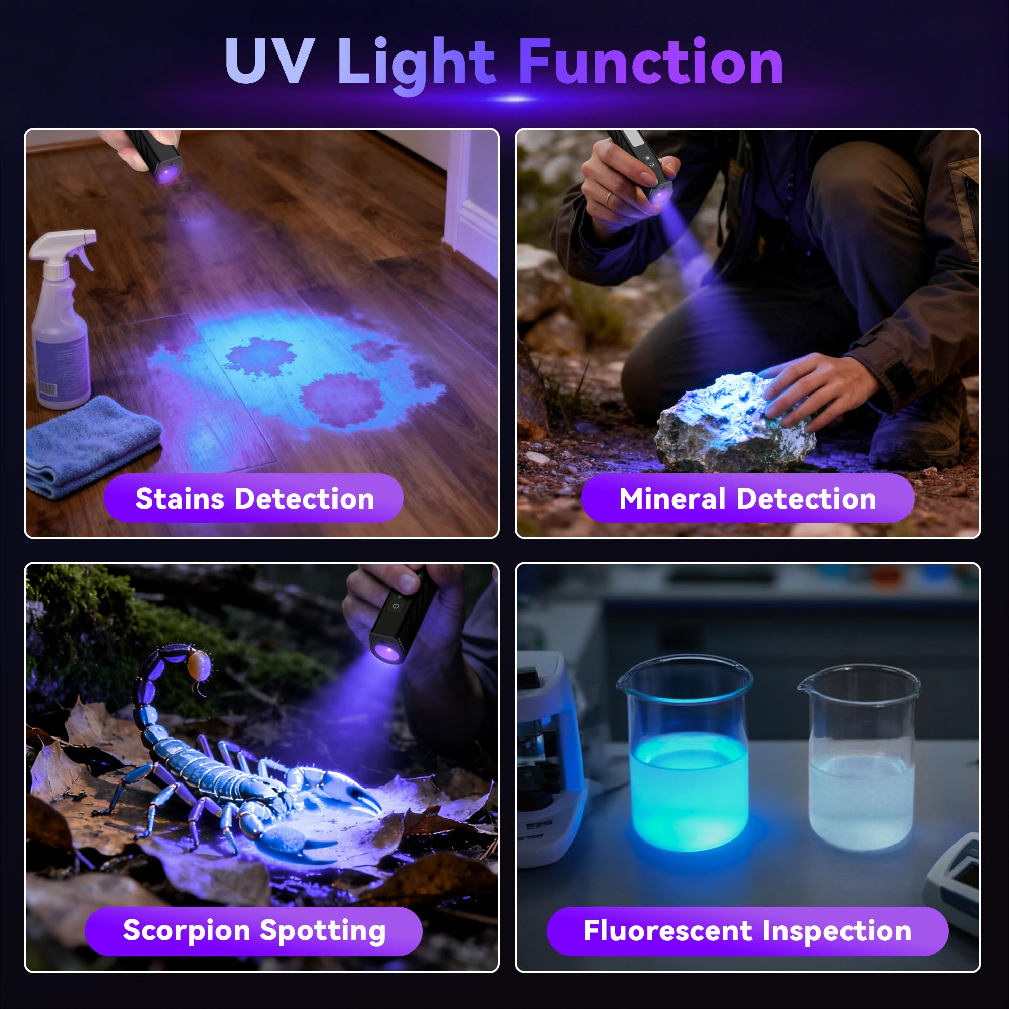 COOZAMING pet urine detection demo in dark scenes