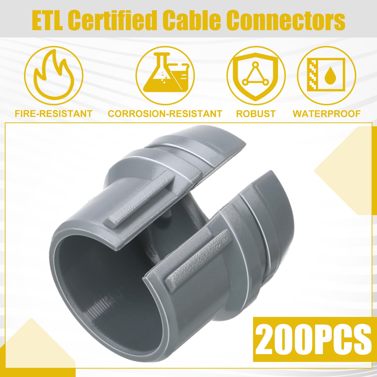 Copkim 14/2-10/3 compatible connector for single-cable runs.