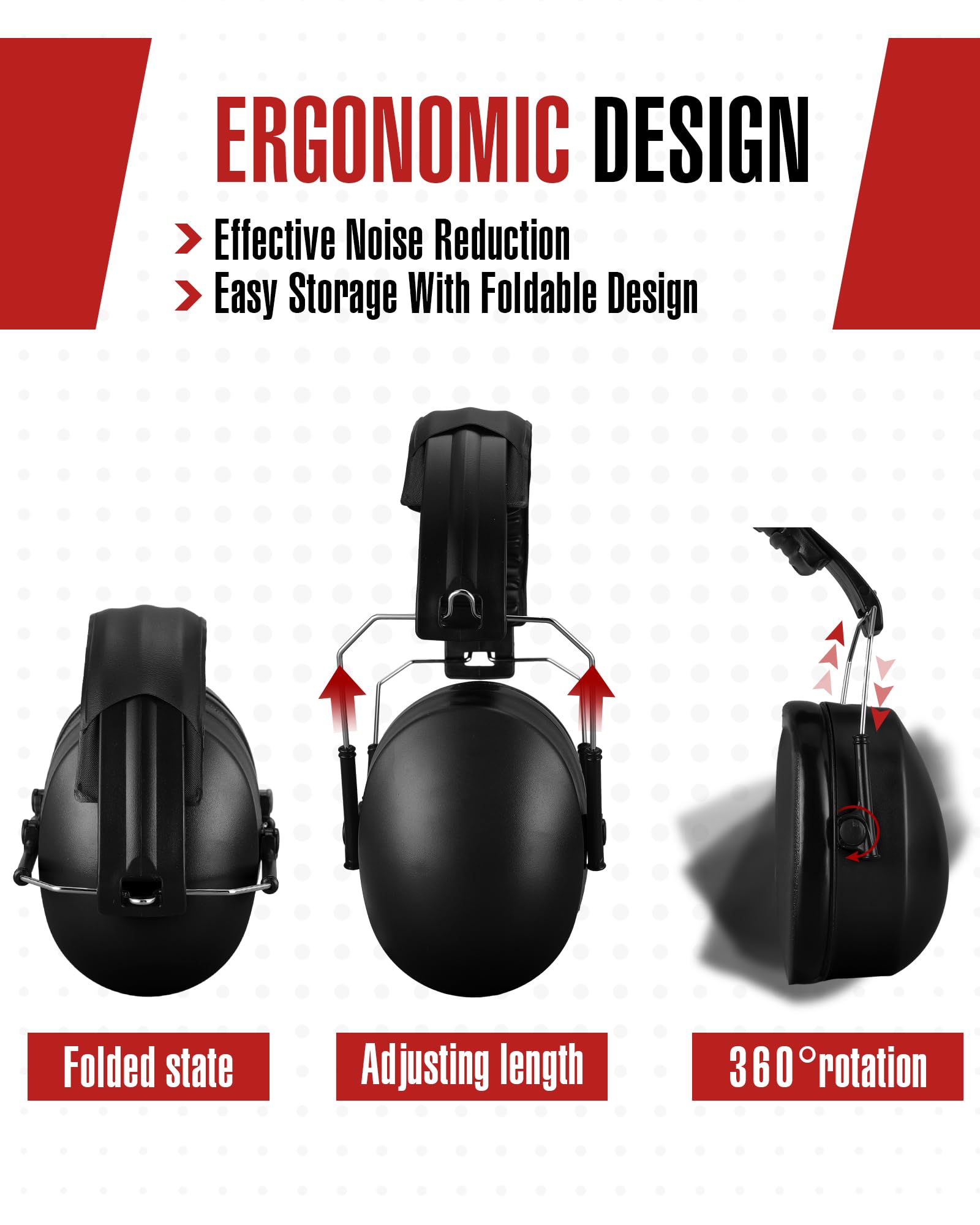 Copkim adjustable headband earmuffs highlighting customizable fit.