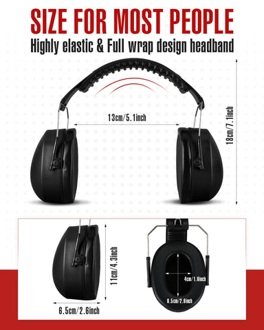 Copkim foldable ear muffs displayed for compact storage and portability.