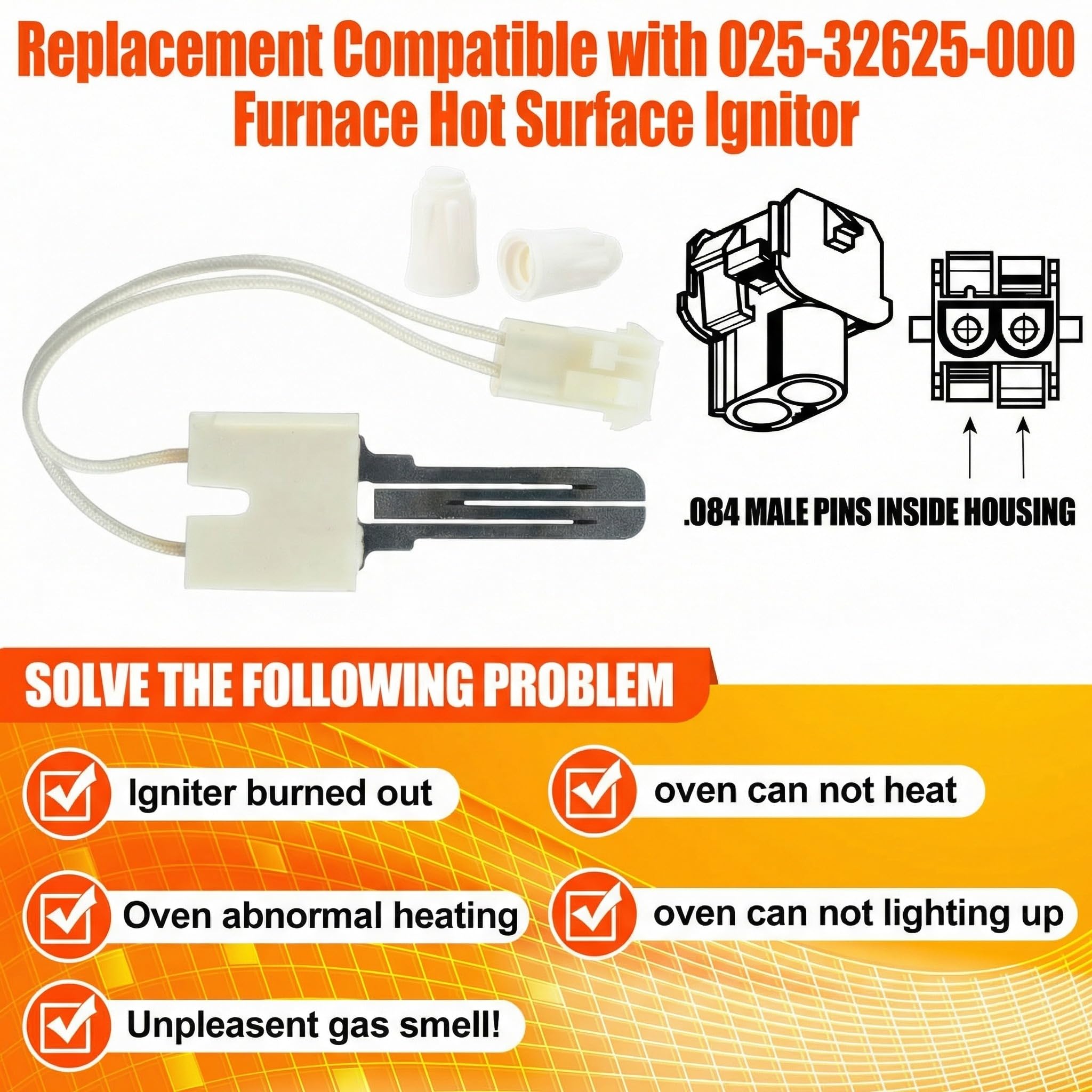 Copkim direct replacement ignitor for easy DIY furnace maintenance