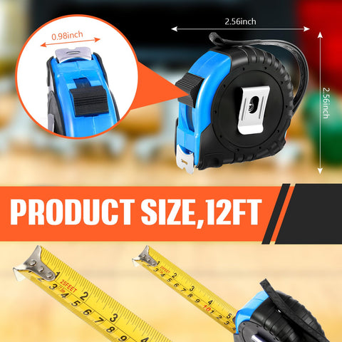 Copkim retractable tape measure with fractions for precise readings.