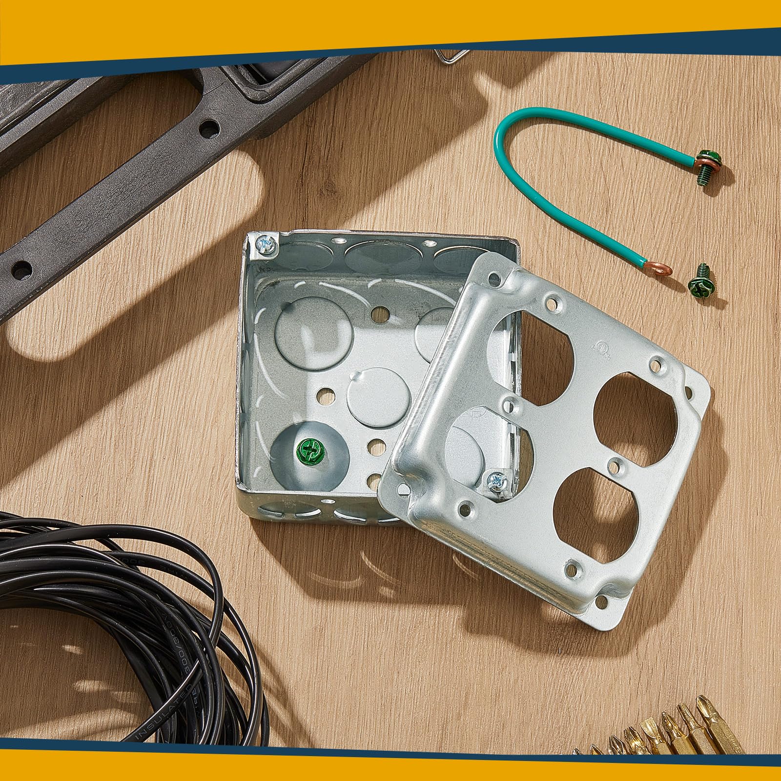 Copkim box with multiple knockouts for flexible wiring options