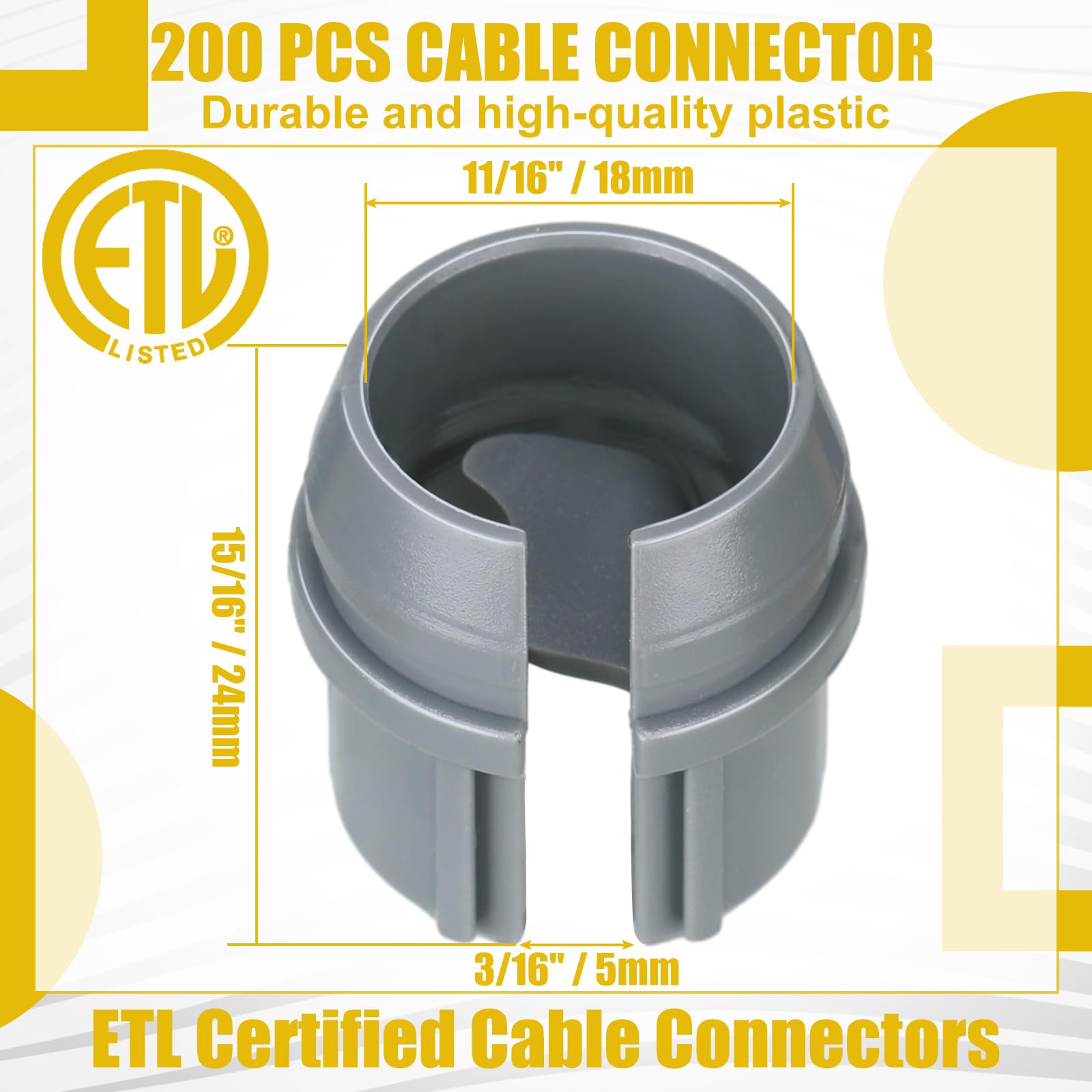 Copkim wire fixing buckle with snap-style design for streamlined wiring projects.