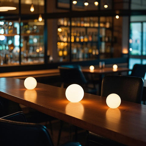 COPU LED Ball Light floats for elegant pool or tub decoration.