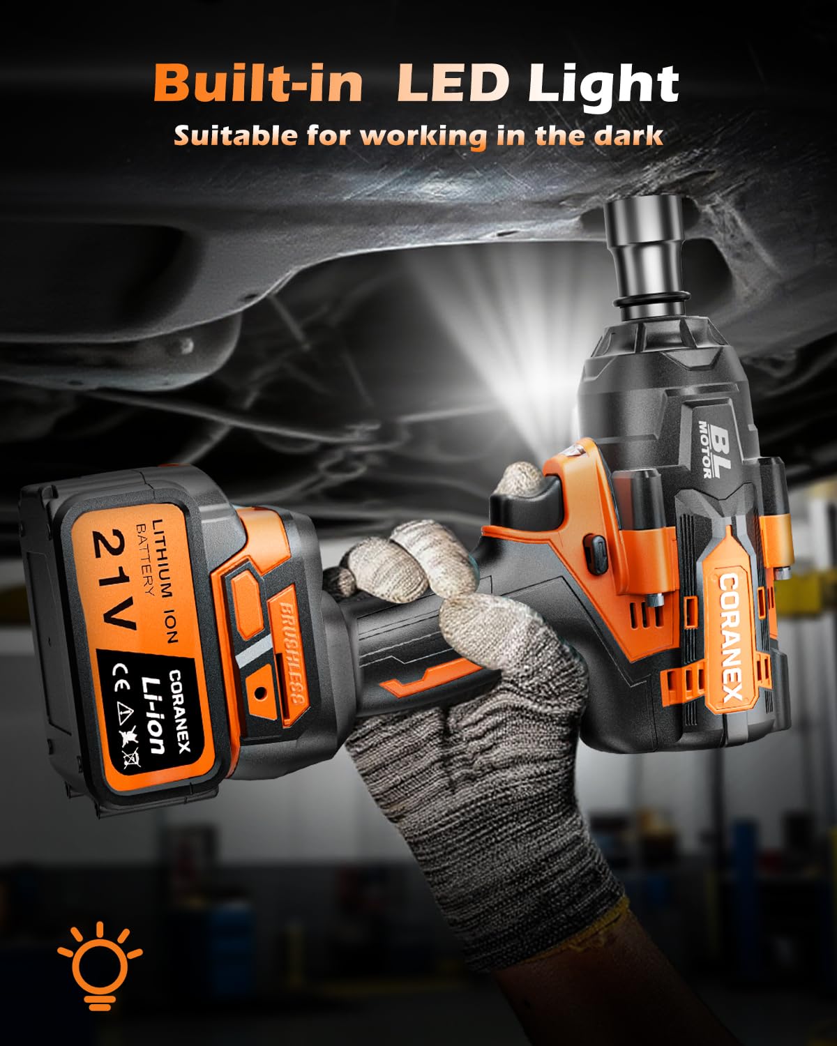 CORANEX four-mode torque control close-up improves task accuracy.