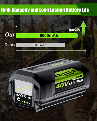 Coraybat 40V lithium-ion cell construction emphasizes durable power.