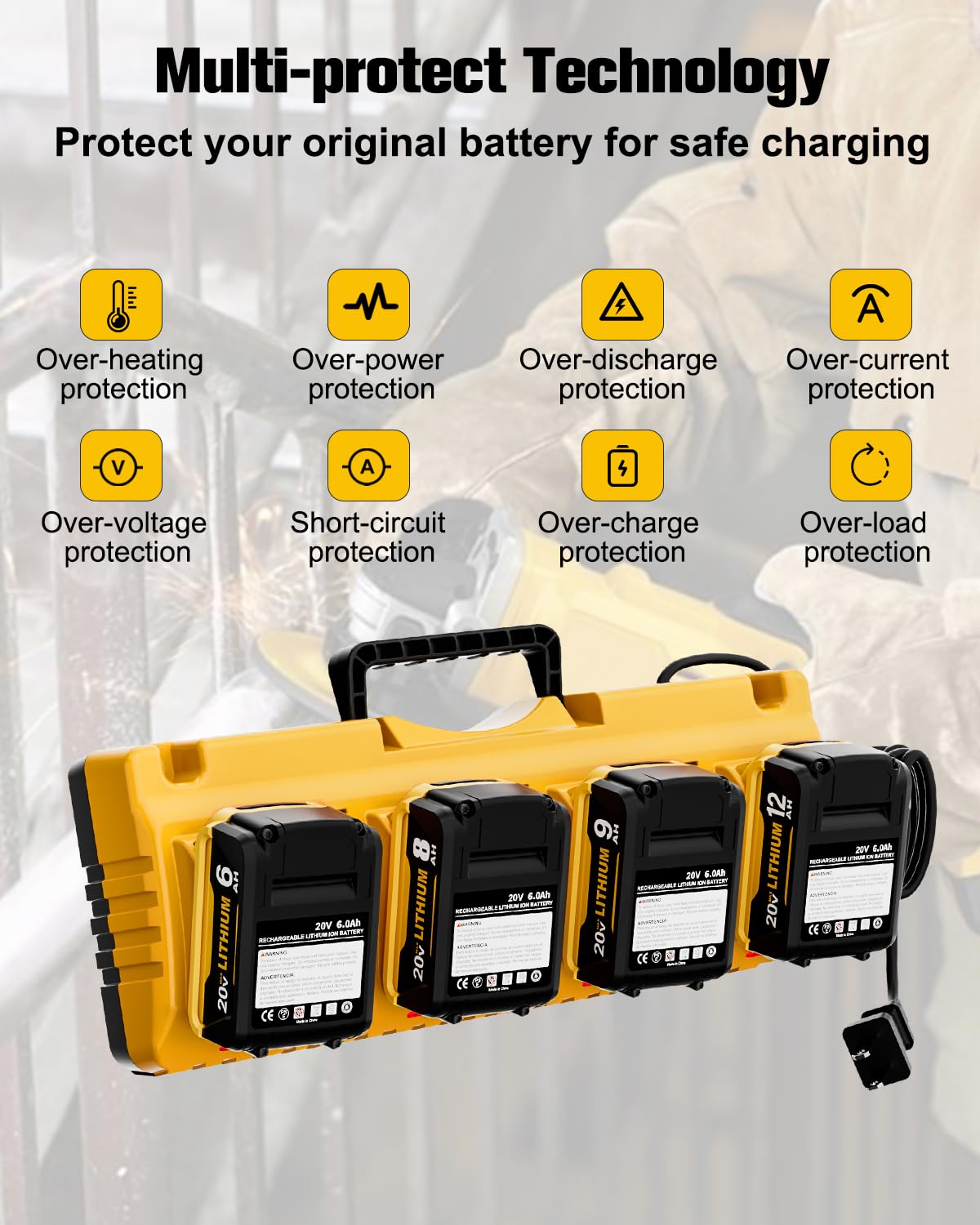 Coraybat multi-port charging on site keeps devices powered while tools run