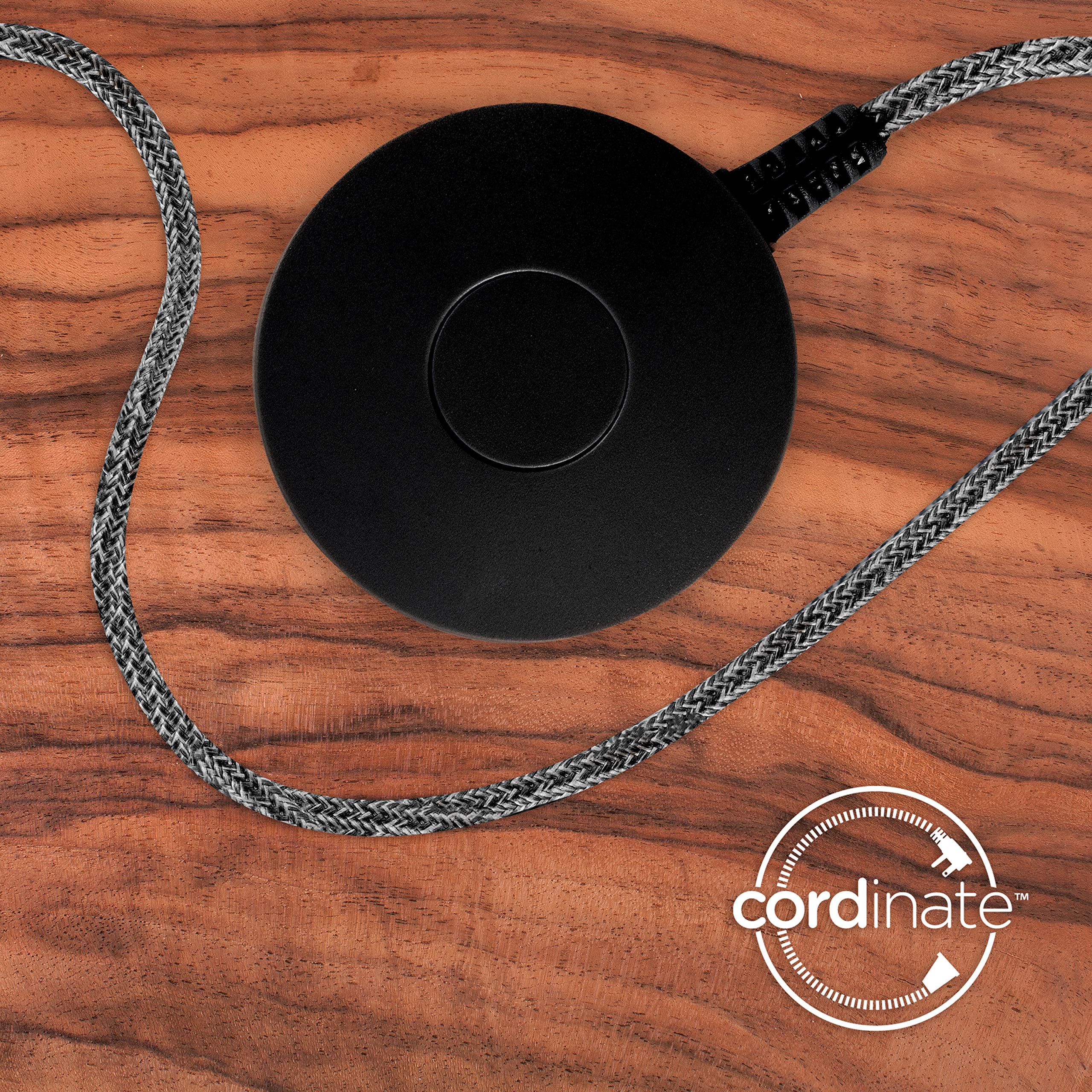Cordinate black braided cord resists tangles and fraying for long-lasting use.