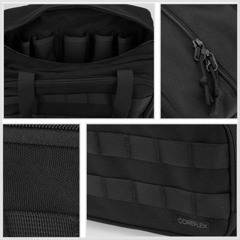 Coreflex 12-Inch Tool Bag open mouth view showcases easy organization.