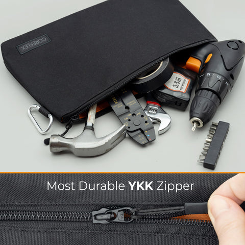 COREFLEX Premium Tool Pouch rolled for compact, portable transport