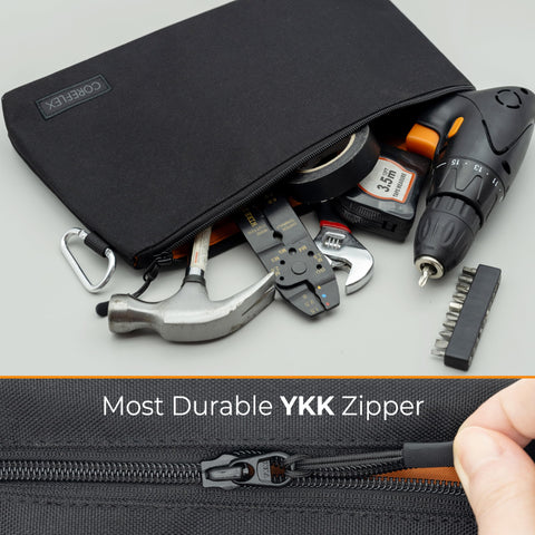 COREFLEX black six-pack organizers keep work essentials neatly grouped
