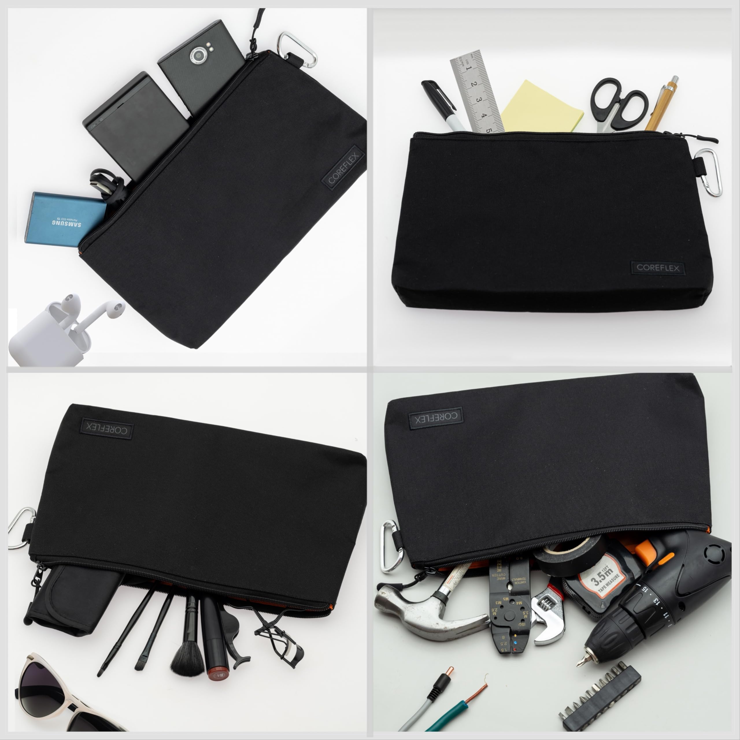 COREFLEX pouch shows sturdy stitching and reinforced construction
