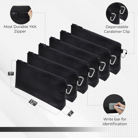 COREFLEX zippered pouch features YKK zipper for durable, smooth opening