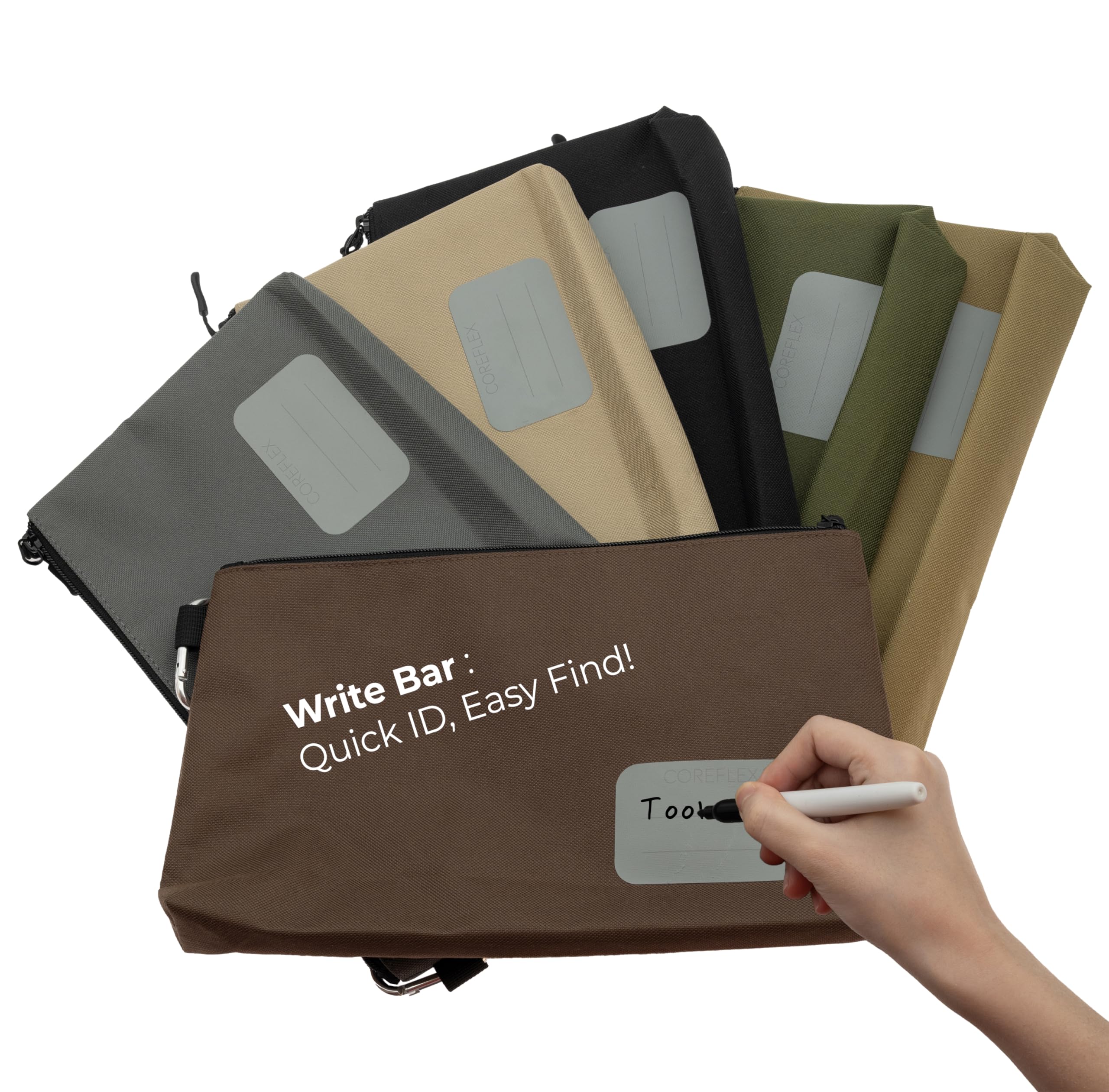 COREFLEX Premium Tool Pouch YKK zipper puller enables smooth opening and closing