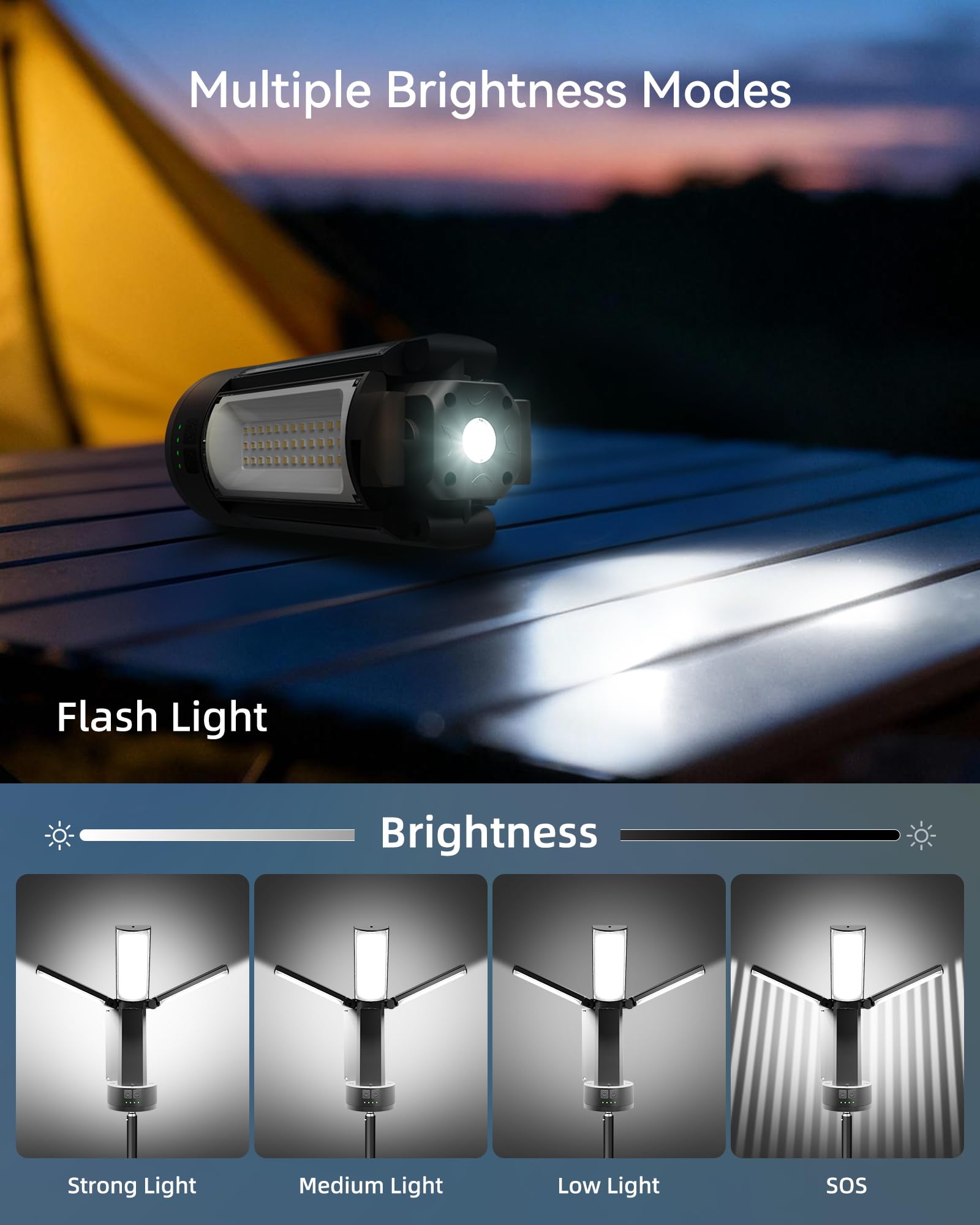 CORESLUX rechargeable 10400mAh battery powers long outdoor sessions.