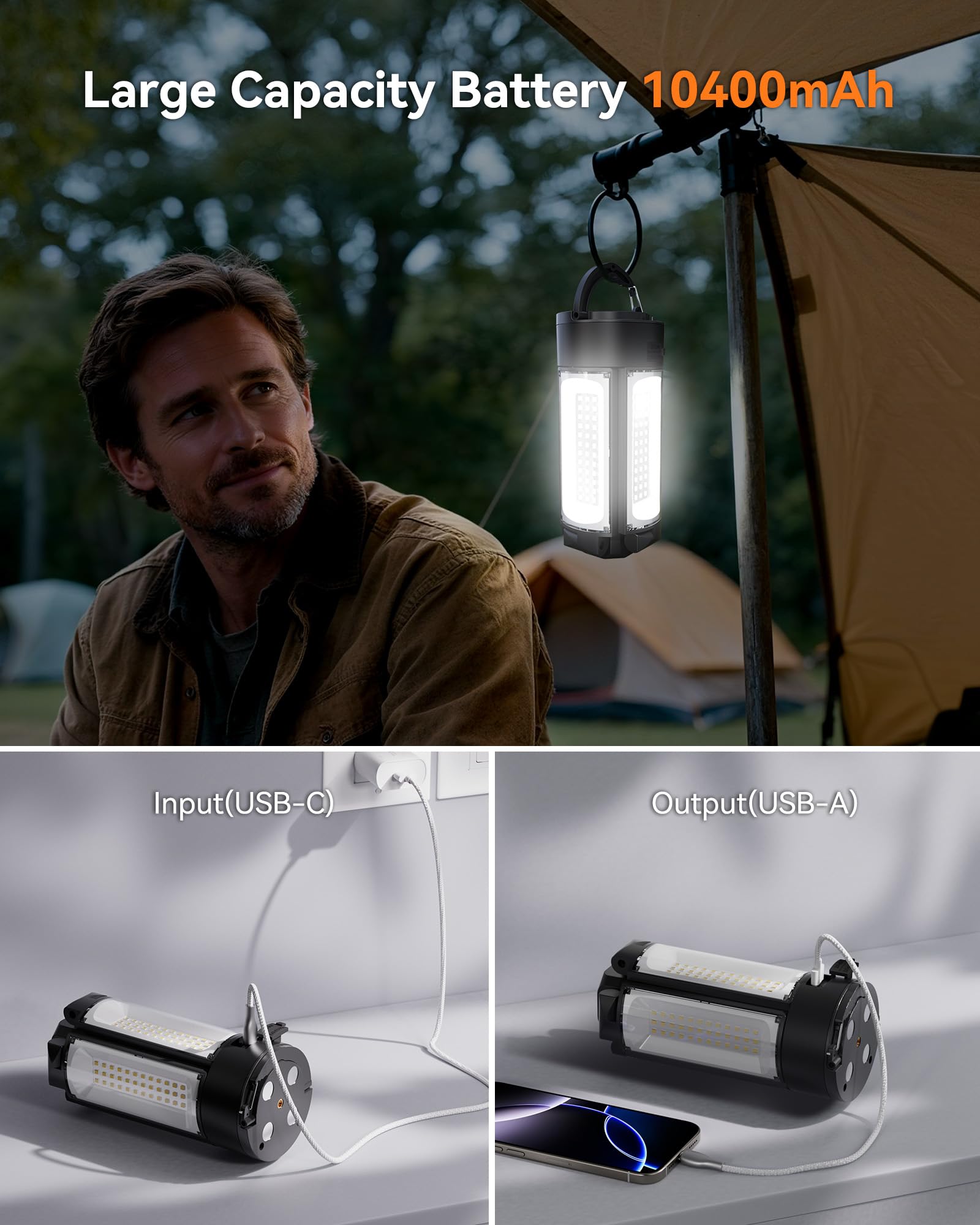 CORESLUX wide illumination ideal for garage campsite or workshop.
