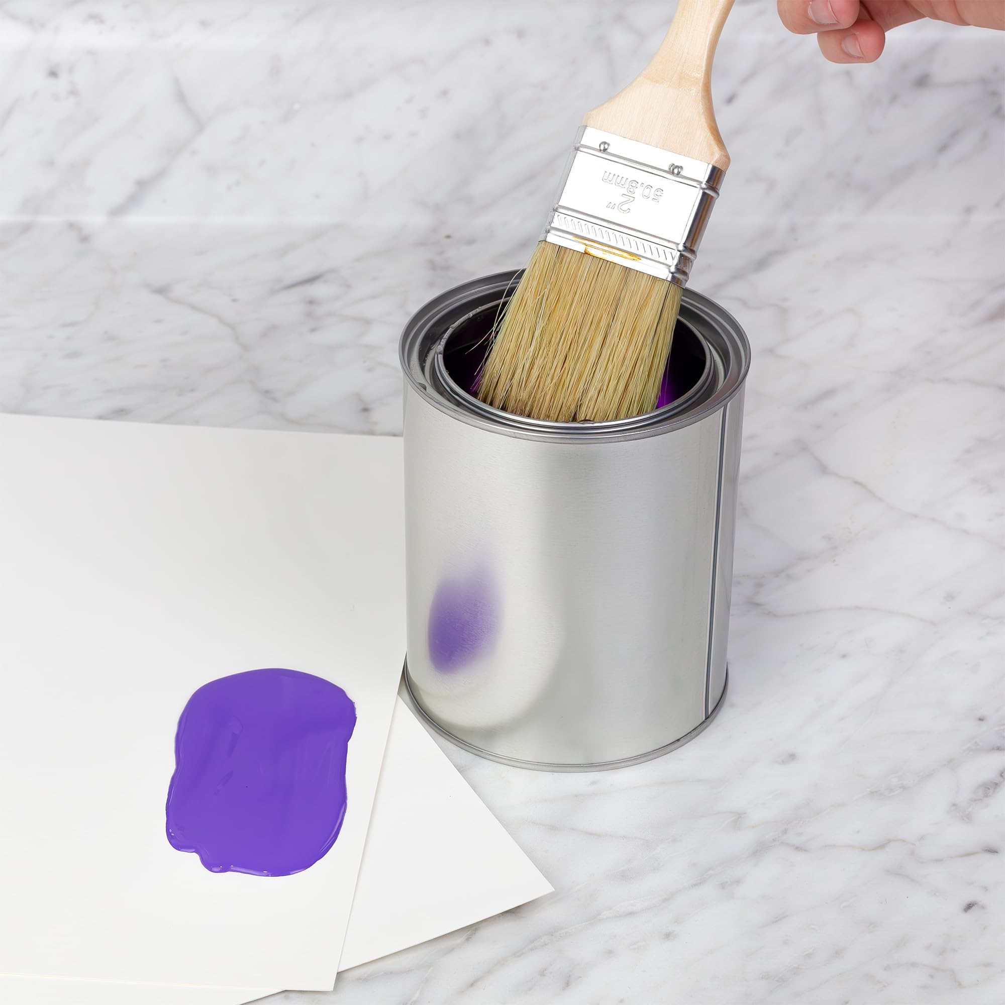 Cornucopia Brands sealed quart paint can with lid demonstrates secure closure.