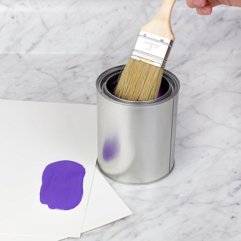 Cornucopia Brands sealed quart paint can with lid demonstrates secure closure.