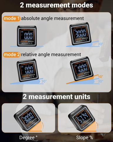 COROLLATA backlit display ensures readable angles in dim workshops.