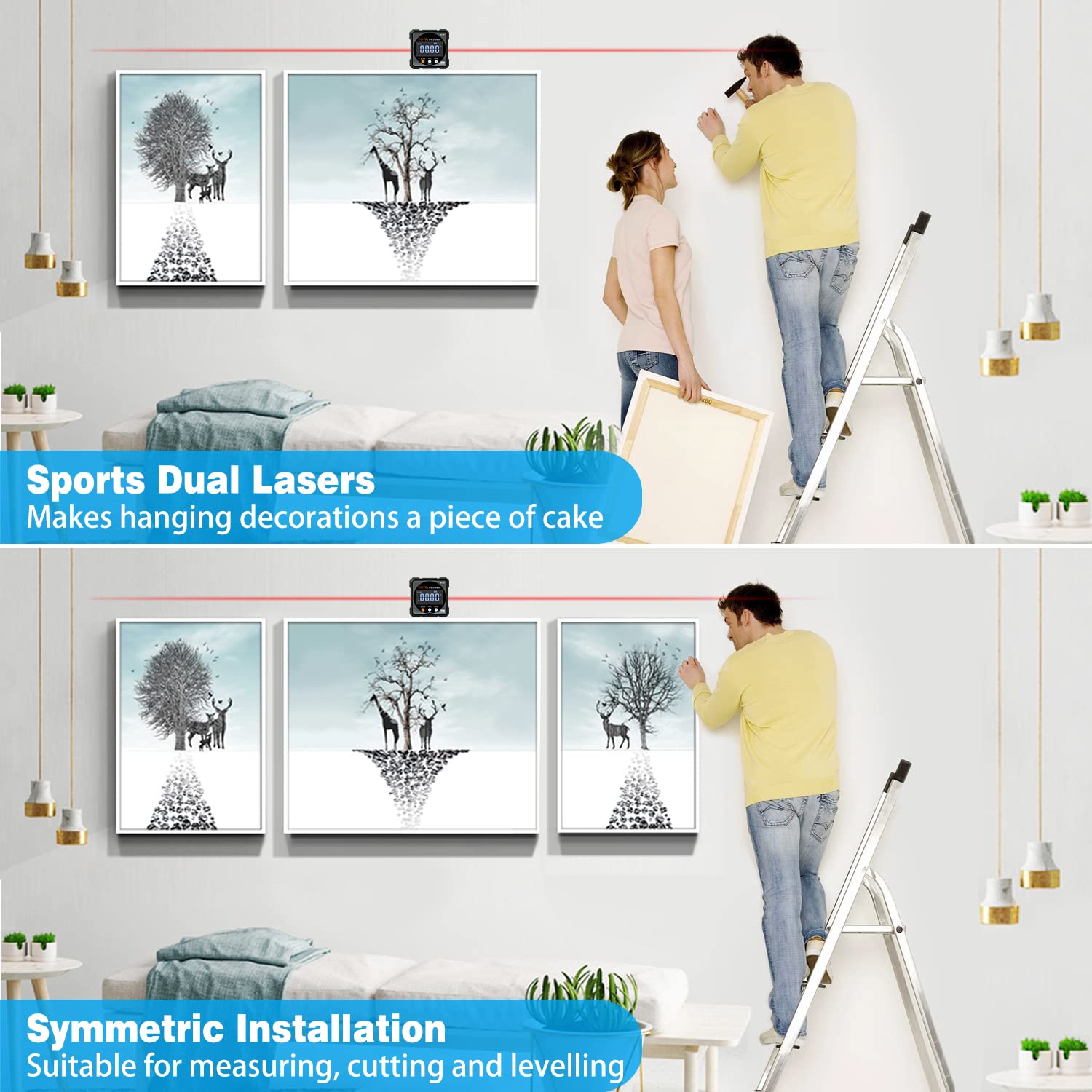 COROLLATA cube inclinometer backlight aids readings in dim workshops