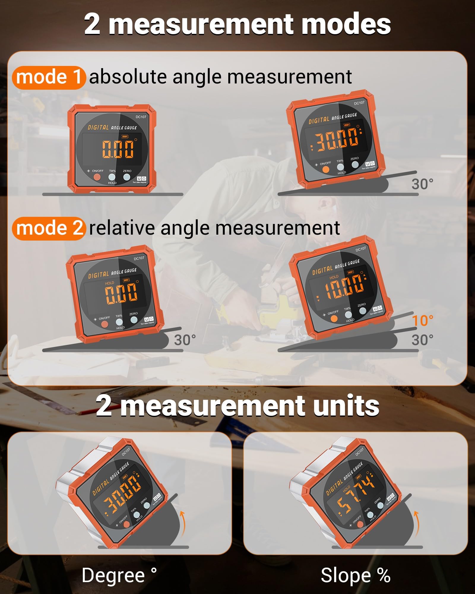 COROLLATA dual laser gauge for precise horizontal and vertical alignment.