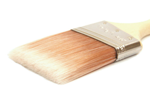 Corona Clipper Champagne Nylon Vegas brush optimized for water-based paints with precise cut-in control