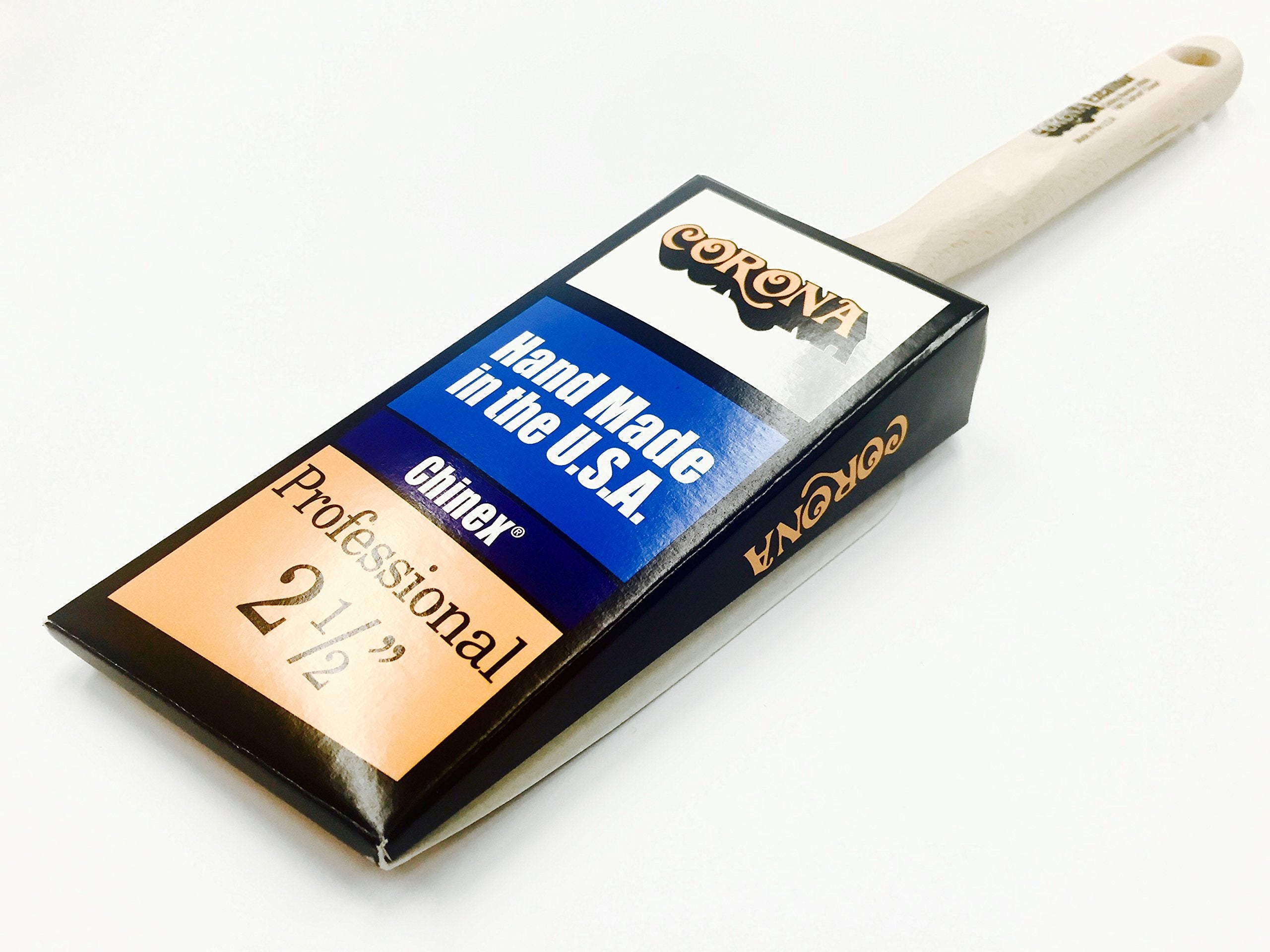 Corona hand-formed chisels with unfinished sash handle for precise brush control