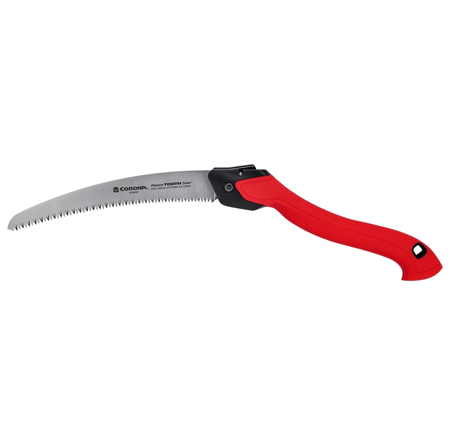 Corona RazorTOOTH 10in curved blade ready for fast pruning and clean cuts.