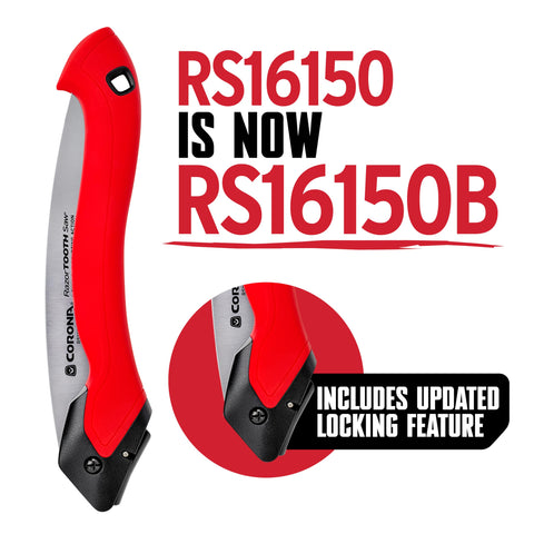 Corona RazorTOOTH ergonomic non-slip handle provides precise control in wet conditions.