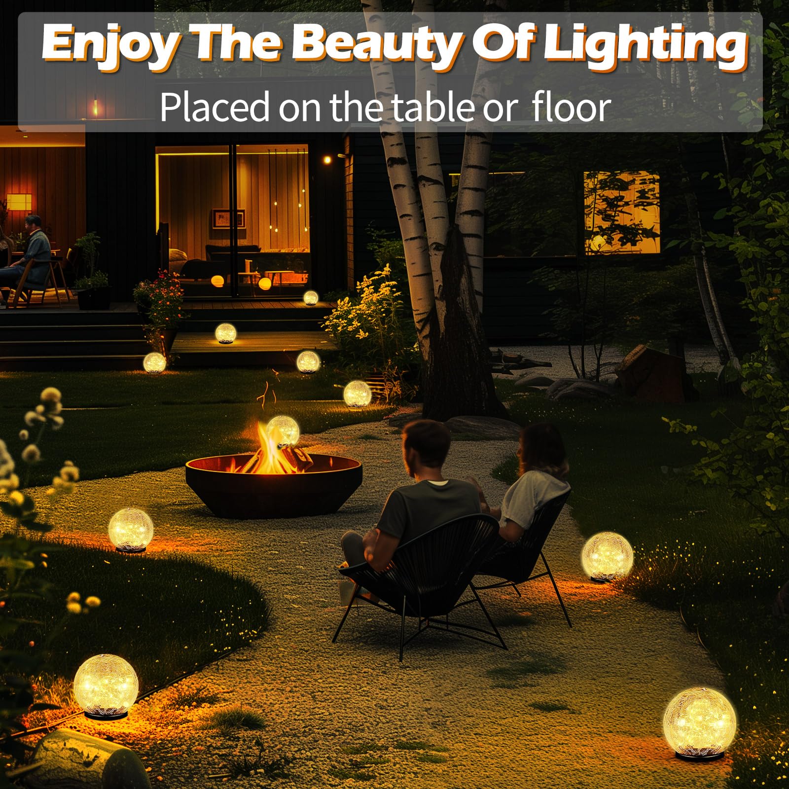 Coroor Christmas deco globe light adds festive sparkle to gardens and patios.
