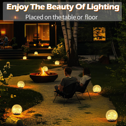 Coroor Christmas deco globe light adds festive sparkle to gardens and patios.