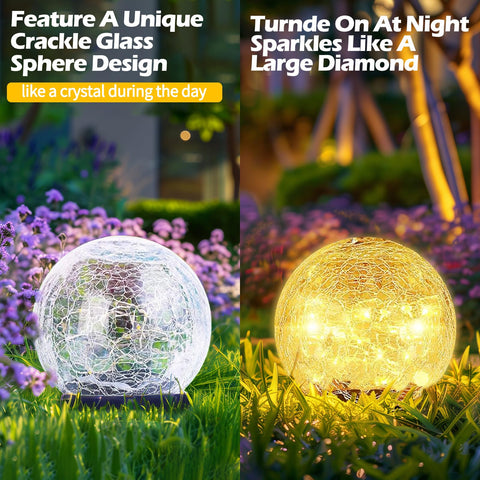 Coroor yard-patio-decor solar-globe adds romantic accents to outdoor areas.