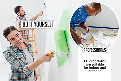 Drop cloth available in multiple sizes for different spaces