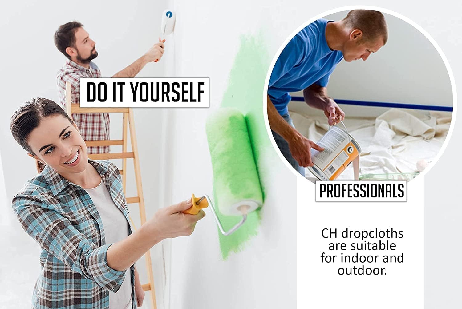 Corporate Hills CH Canvas Drop Cloth reusable and machine-washable to cut waste