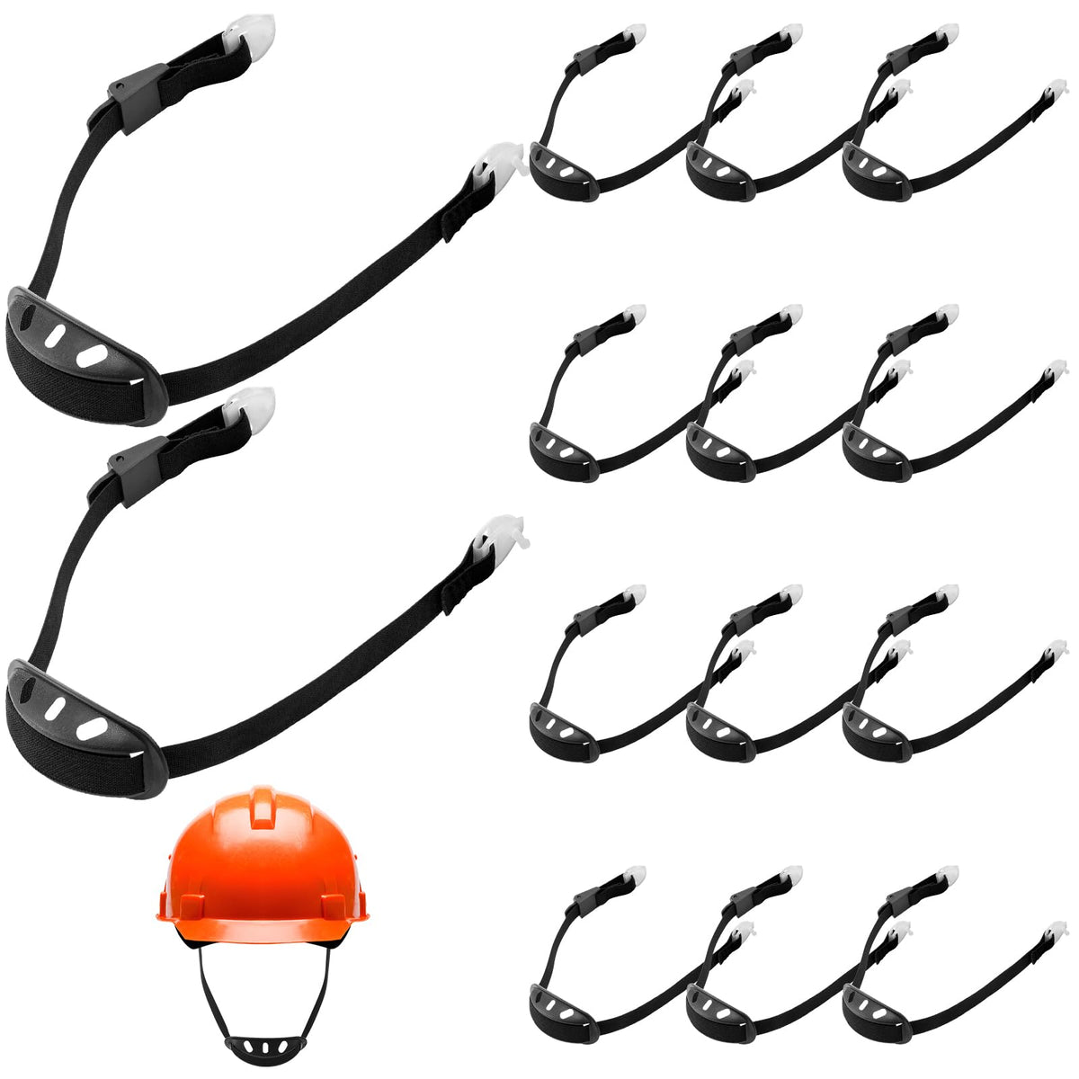 Cosblank universal hard hat chin strap with snap design for quick on-site adjustments.