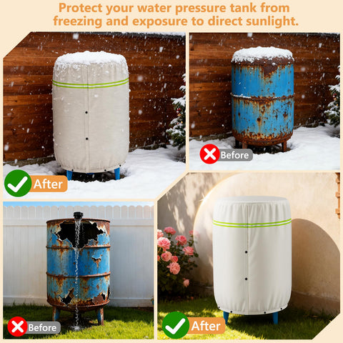 COSHNIBI freeze protection rated cover for outdoor tanks.