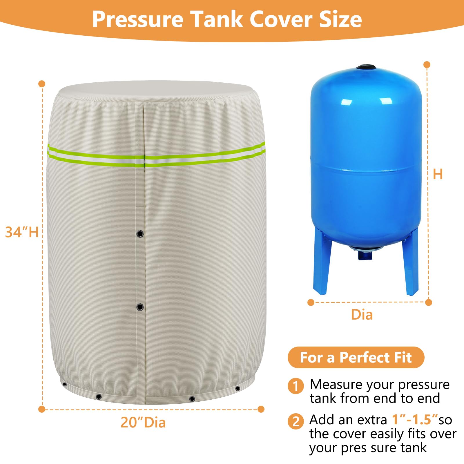 COSHNIBI three-layer insulated well cover with 600D Oxford cloth.