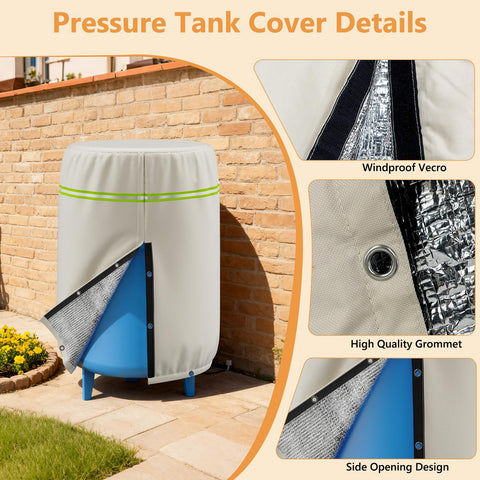 COSHNIBI waterproof and UV resistant well cover shields outdoor tank.